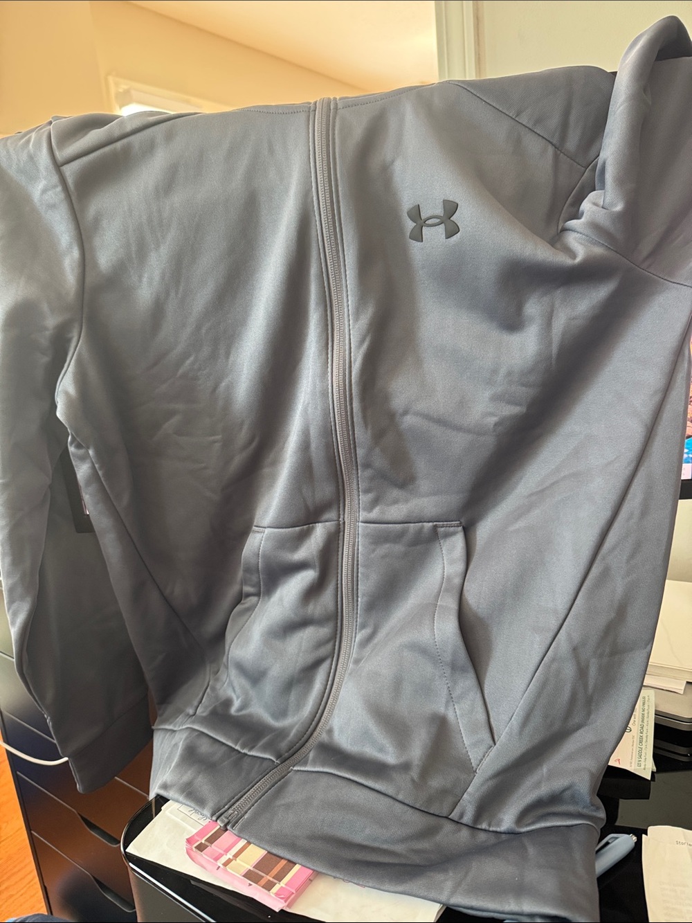 Under Armour Youth Gray Full-Zip Hoodie Jacket
